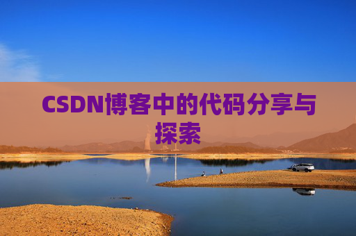 CSDN博客中的代码分享与探索